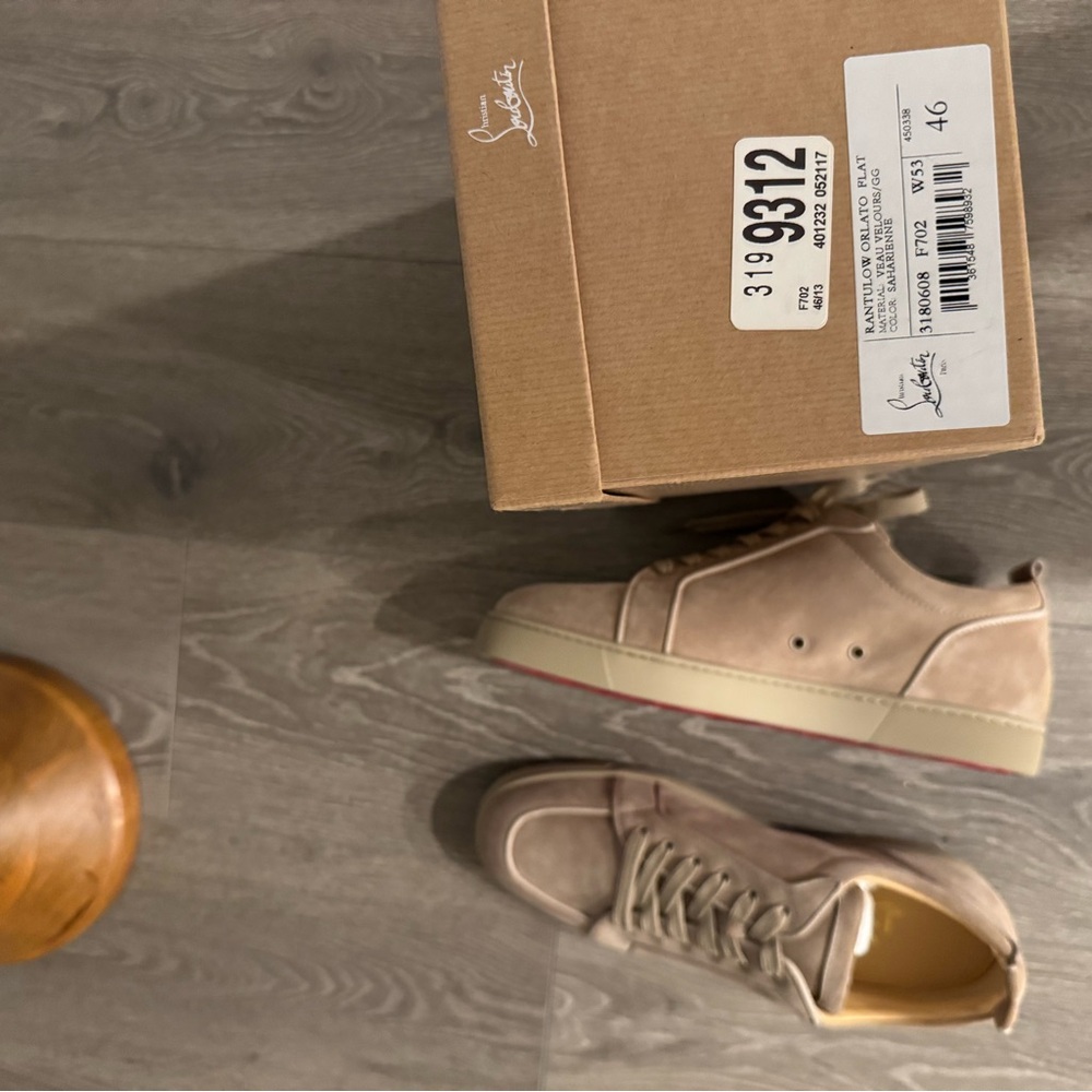 Christian Louboutin Tan Sneakers Minimalist Design